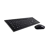 HP USB Wireless Spill Resistance Keyboard and Mouse Combo with 10m Working Range 2.4G Wireless Technology / 3 Years Warranty (4SC12PA), Black