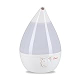Crane Drop Shape Ultrasonic Cool Mist Humidifier with 2.3 Gallon Output per Day - White