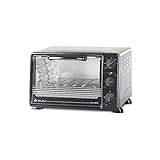 Bajaj 2200 TMSS Oven Toaster Griller (OTG) with Motorised Rotisserie and Stainless Steel Body, Black, Silver, 22 Liter
