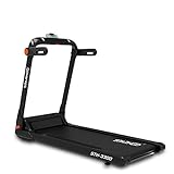 SPARNOD FITNESS STH-3300 5.5 HP Peak Automatic Pre-Installed Foldable Motorized Running Indoor Treadmill for Home Use, Black