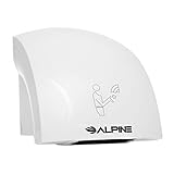 Alpine Industries Hazel Automatic Hand Dryer | ABS Polycarbonate Hands Drying Device | Ultra-Quiet High Speed Hot Air Blower | No Touch Operation | Easy and Fast Installation (White)