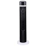 Deco Air Tower Elegant Indoor Fan with Remote (Black and White, 35 W)