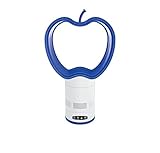 GoWISE USA GW21107 Bladeless Oscillating Fan with Remote Control Apple Design Timer, Blue