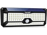 hardoll 136 LED Motion Sensor Waterproof Security Solar Light for Garden (Black)