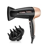 HESLEY ARIA PROFESSIONAL HAIR DRYER WITH Diffuser, Concentrator & cool shot knob 2200 Watts
