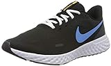 Nike Men's Revolution 5 Black/University Blue-Laser Orange-White Running Shoes-6 UK (6.5 US) (BQ3204)