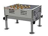 Fabrilla Stainless Steel Barbeque Portable with Skewers BBQ Charcoal Grill