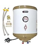 ACTIVA 2 Kva 25 L Storage Geyser Asb Top Bottom with Temperature Meter Anti Rust Coated Body with HD ISI Element with 5 Year Warranty IVORY with Free Installation Kit and adjustable outer thermostat