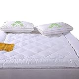 AMZ Finest Imported Quality 500 GSM Super Microfiber Mattress Padding/Topper for Home (72 x 78 Inches, White)