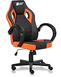 Green Soul Conqueror Series Multi-Functional Chair, Mesh, PVC Leather, Wood (GS-500) (Black & Orange) (Size - Medium)