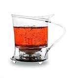TEAXPRESS EasyBrew Bottom Dispensing Teapot Loose Tea Maker/Kettle/Infuser/Strainer; 450ml; Transparent/Clear