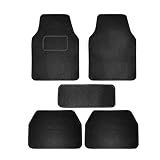 AutoKraftZ Universal Passenger Car Floor Mat (Set of 5, Black)