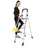 PAffy Premium Light Weight Aluminium Heavy Duty Folding Step Ladder - Maple 5 Steps (Made In India)
