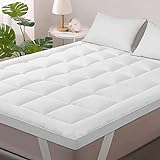Linenovation 800 GSM Microfiber Mattress Padding/Topper for Comfortable Sleep-Queen Size Bed-60 Inch X 78 Inch-White