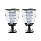 IFITech™ Solar Pillar Designer LED Light - 2 Night Working with 1 day Sun Charge- Warm White (Twin Pack)