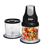 Ninja 200 Watts Professional Stackable Chopper for Fruits and Vegetable with 2 Tritan Jars & 2 Lids - 500 ml, Black