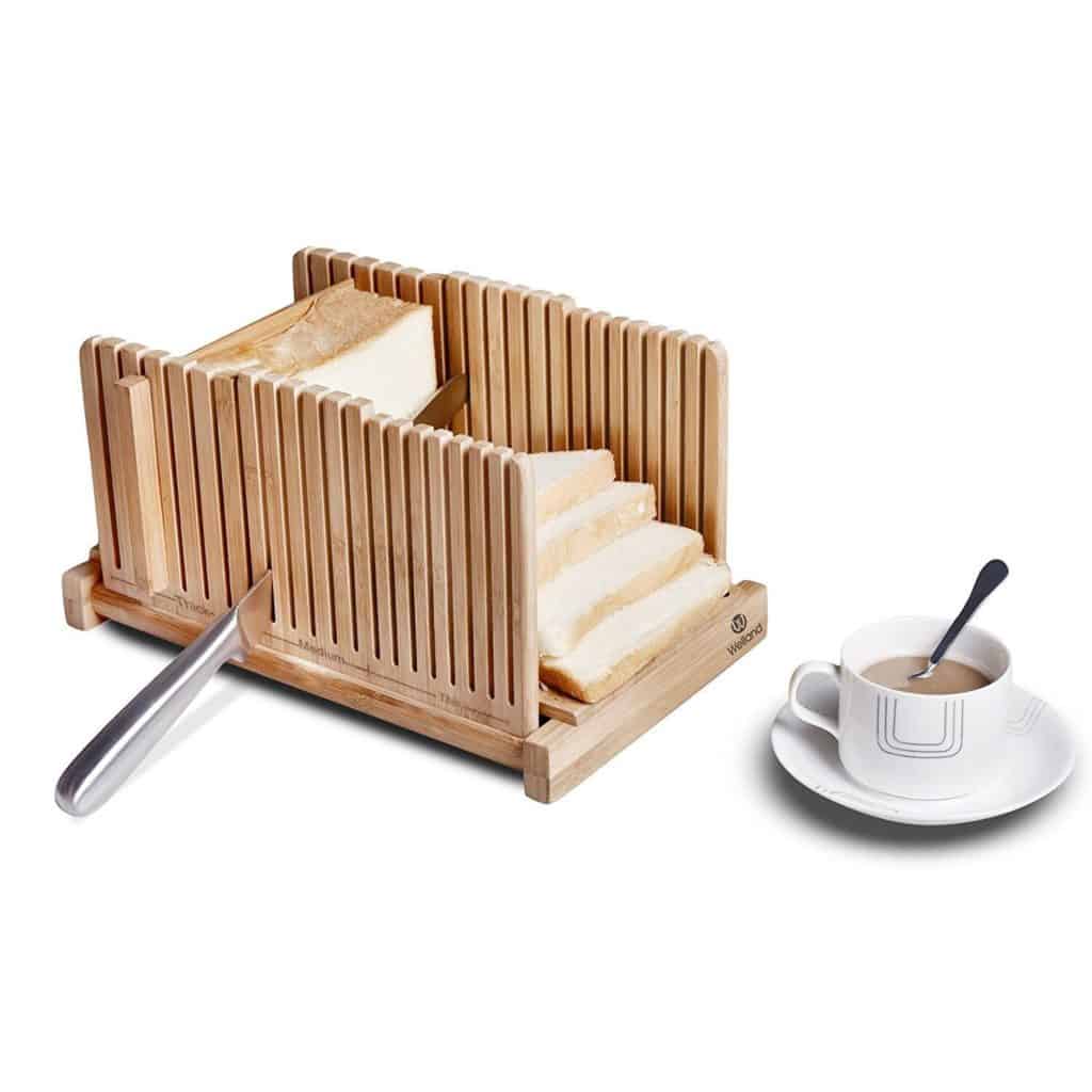 WELLAND Bamboo Wood Compact Foldable Bread Slicer Review