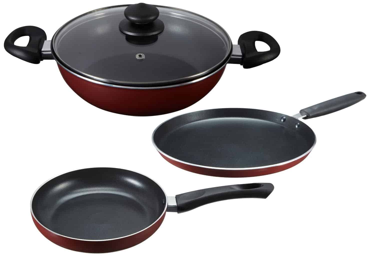 Prestige Omega Deluxe Induction Base Non-Stick Kitchen Set - Best Frying Pans in India!